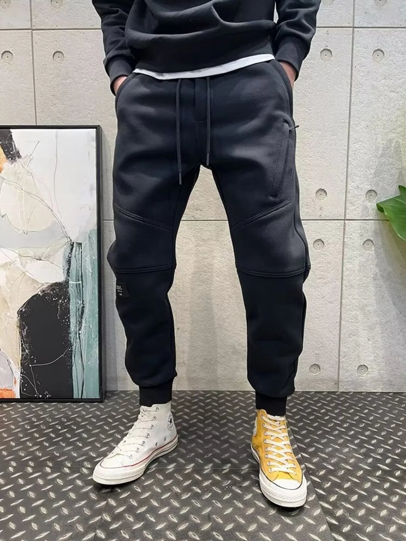 Men's Plus Size Drawstring Pocketed Joggers