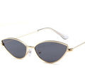 New Cute Sexy Sunglases Retro Cat Eye Sunglasses Women Metal Triangle Vintage Cateye Sun Glasses Female