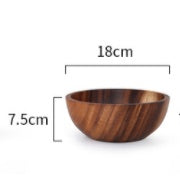 Natural Wooden Bowl  Fruit Bowl Salad Bowl For Home Restaurant
