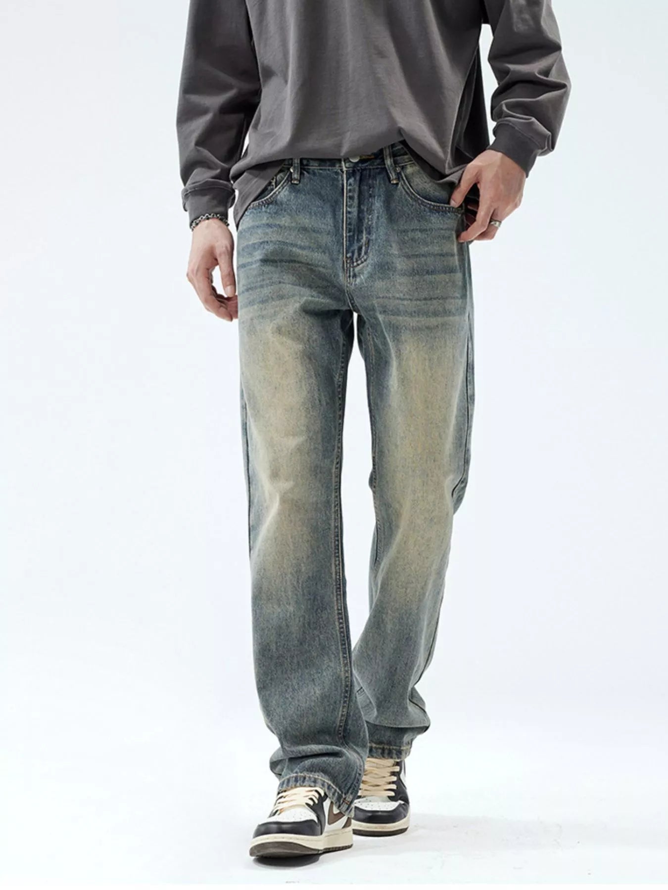 Men's Vintage Wash Loose Fit Jeans