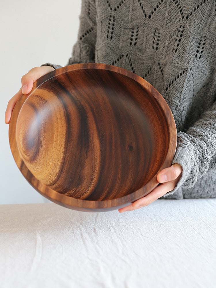 Natural Wooden Bowl  Fruit Bowl Salad Bowl For Home Restaurant
